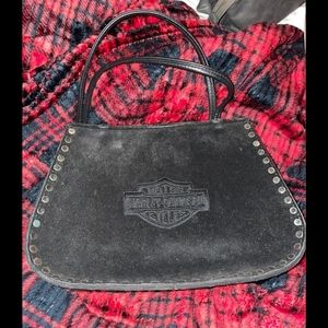 Harley-Davidson suede studded purse
